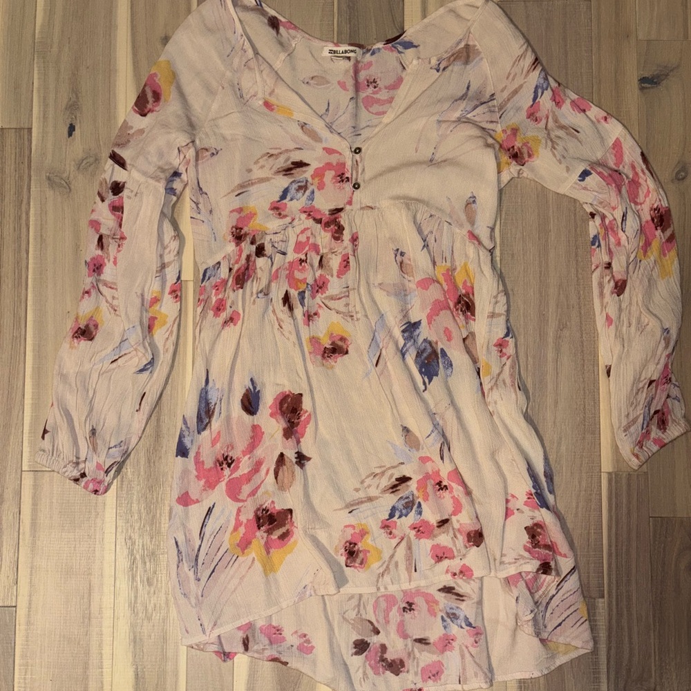 Billabong Floral Long Sleeve Dress